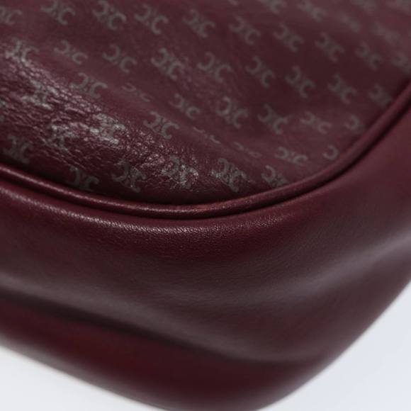 CELINE Macadam Canvas Shoulder Bag Red Gold Auth bs17472 - Picture 16 of 16
